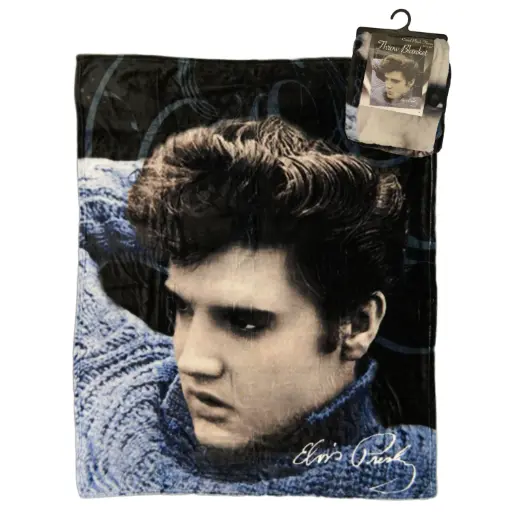 [E8614] Elvis Throw Blanket - Blue Sweater