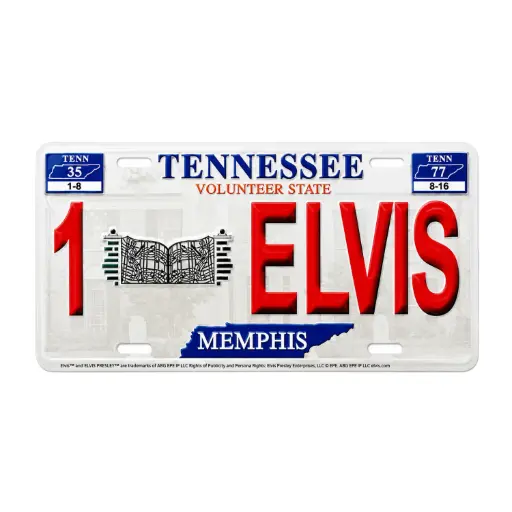 [E8619] Elvis License Plate - 1ELVIS