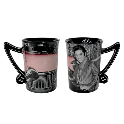 [E8630] Elvis Mug -  With Car - Music Handle