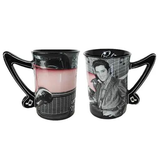 [E8630] Elvis Mug -  With Car - Music Handle