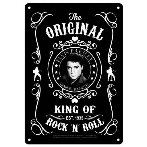 [E8665] Elvis Sign - Blk & Wht Est