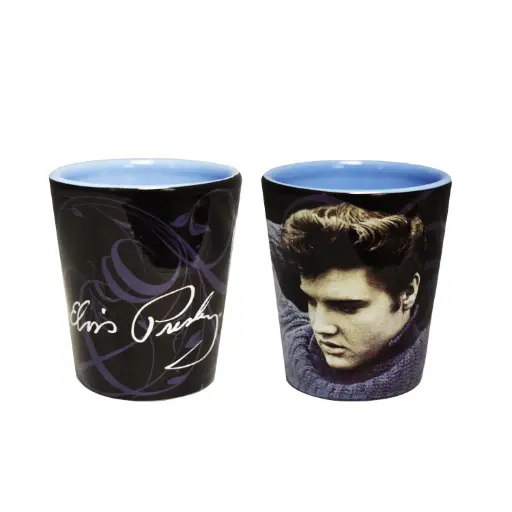 [E8680] Elvis Shot Glass - Blue Sweater