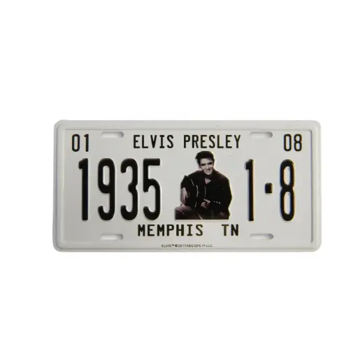 [E8744] Elvis Magnet - License Plate 1935