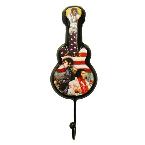 [E8794] Elvis Metal Wall Hook - Guitar 3 Images - Set of 4