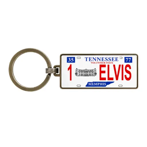 [E8812] Elvis Keychain - License Plate 1Elvis