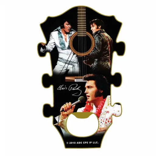 [E8830] Elvis Bottle Opener And Magnet - Guitar Neck 3 Images