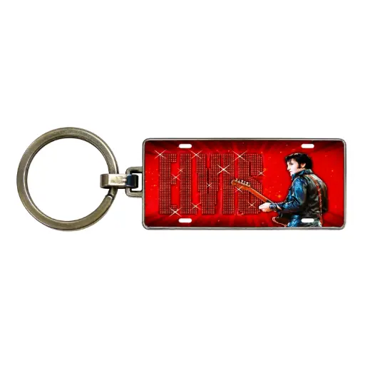[E8834] Elvis Keychain - License Plate 68 Name