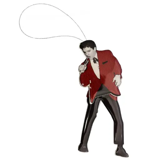 [E8868] Elvis Ornament - Red Jacket Swing Legs