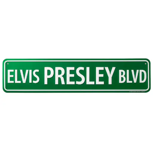 [E8933] Elvis Street Sign - Elvis Presley Blvd