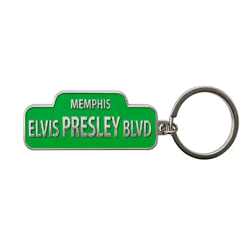 [E8967] Elvis Keychain - Street Sign Elvis Presley Blvd.