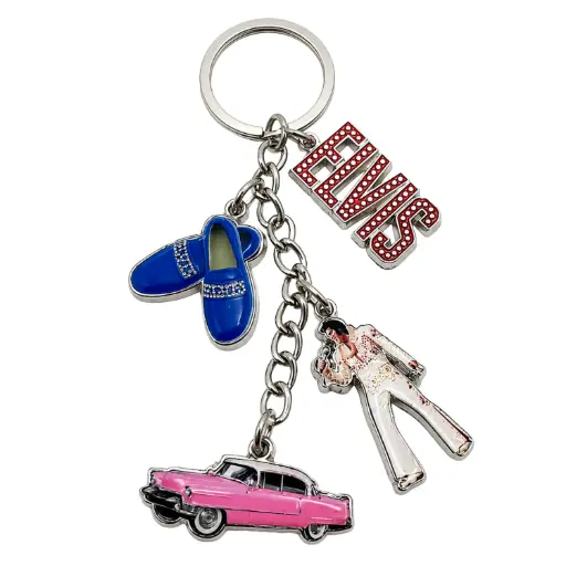[E8975] Elvis Keychain - Icons Dangle