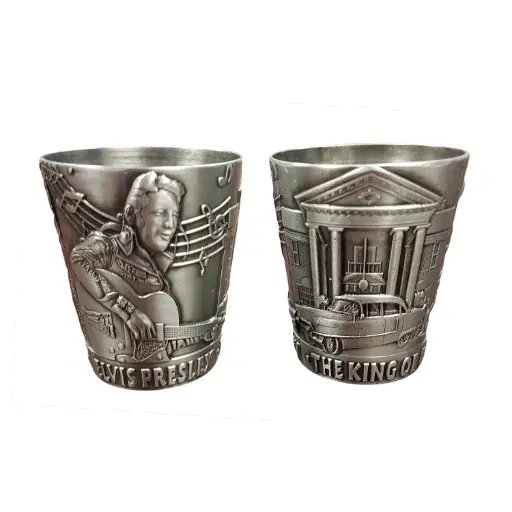 [E8976] Elvis Shot Glass - Pewter