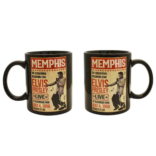 [E8978] Elvis Mug - Memphis Poster