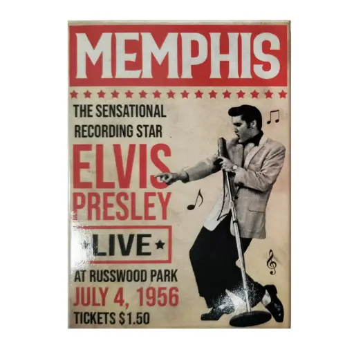 [E8981] Elvis Magnet - Memphis Poster