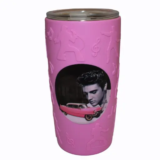 [E9008] Elvis Thermo Stainless Steel With Silicone Sleeve - Pink Caddy