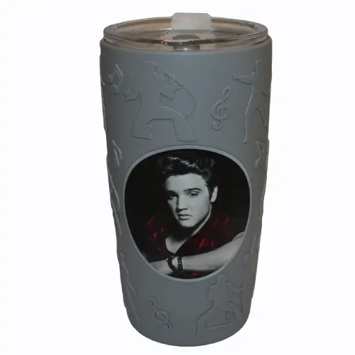 [E9009] Elvis Thermo Stainless Steel With Silicone Sleeve - Gray Portrait