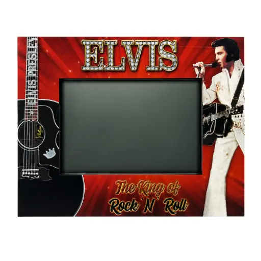 [E9027] Elvis Picture Frame - '68 Name - Metallic