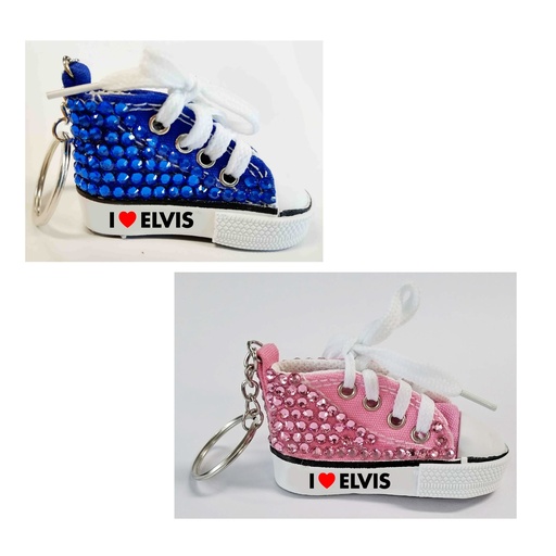 [E9049] Elvis Keychain - Shoe 3 Colors - 4pc Set