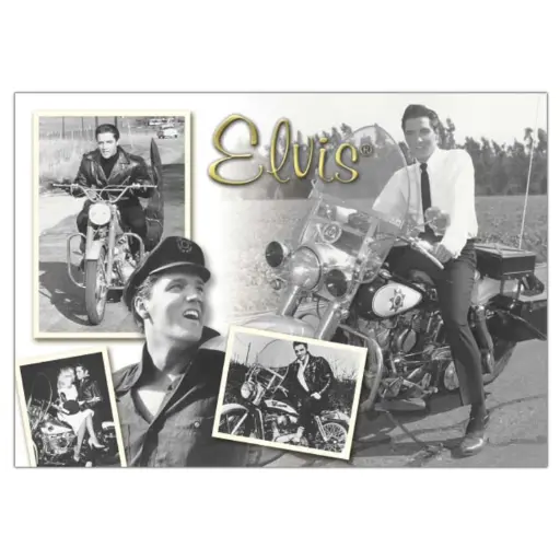 [EMSP2027] Elvis Postcard - Motorcycle - Pack of 50