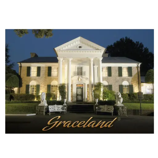 [EMSP2041] Elvis Postcard - Graceland At Night - Pack of 50