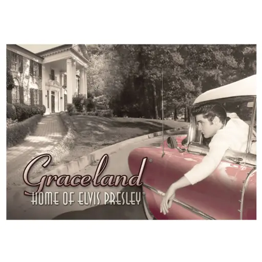 [EMSP2060] Elvis Postcard - In Car/Graceland -  Pack of 50