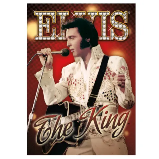 [EMSP2101] Elvis Postcard - The King Red Background - Pack of 50