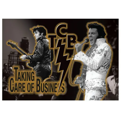 [EMSP8969] Elvis Post Cards - TCB With Photos - Pack of 50