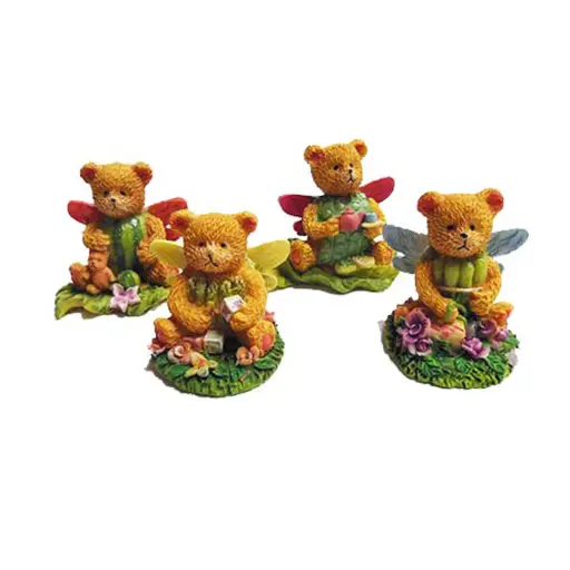 [G2232] Bear Figurine - Set of 4