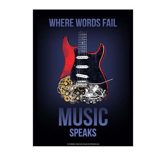 [G5153] Metal Sign - Music Speaks