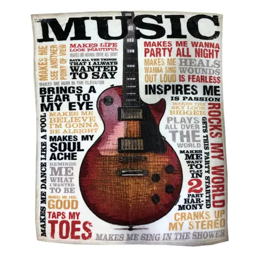 [G6191] Throw Blanket - Music is Passion