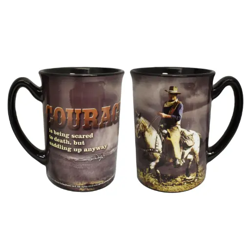 [JW4958] John Wayne Mug - Courage Storm