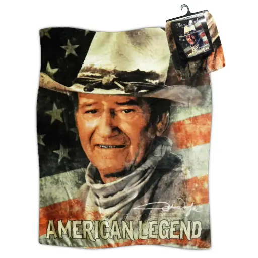 [JW5274] John Wayne Throw Blanket - American Legend