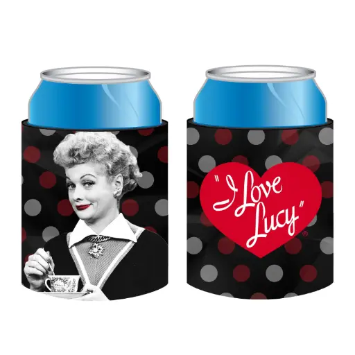 [L5848] Lucy Huggie/Koozie - Blk & Red