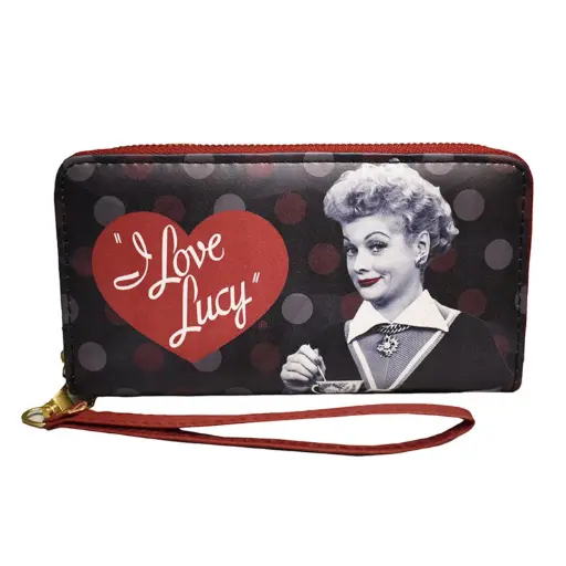 [L5853] Lucy Wallet - Blk & Red