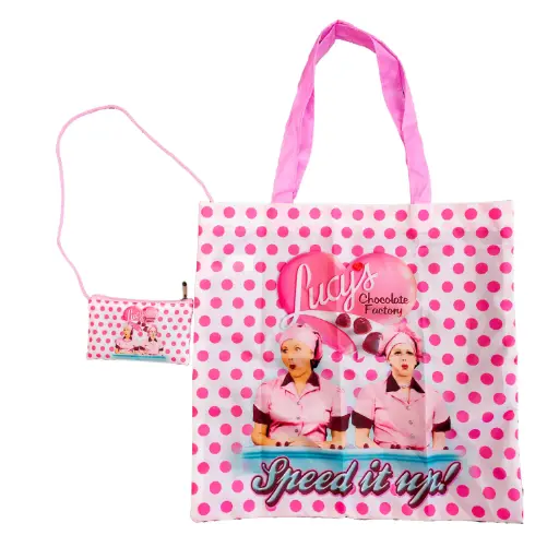 [L6656] Lucy Bag with Pouch - Chocolate Factory - 12pc Set