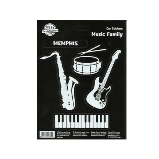 [M4783] Memphis Stickers - Car Music Family