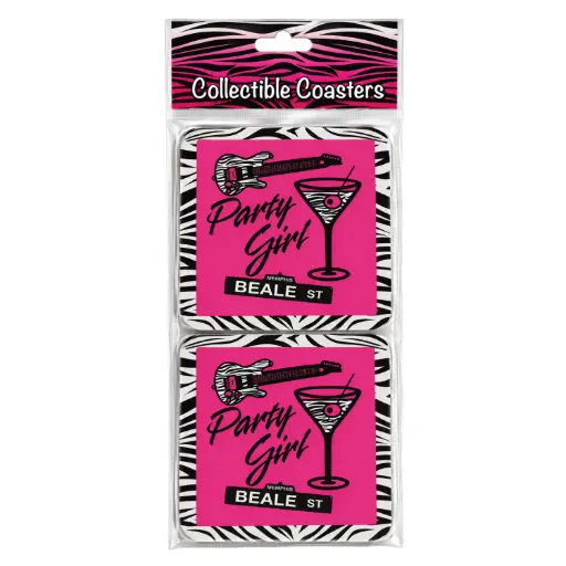 [M4997] Memphis Coasters - Party Girl Zebra - 4pc Set
