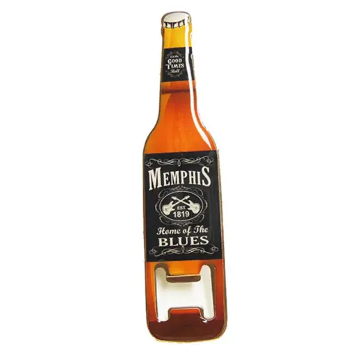 [M5260] Memphis Bottle Opener & Magnet - Blk & Wht