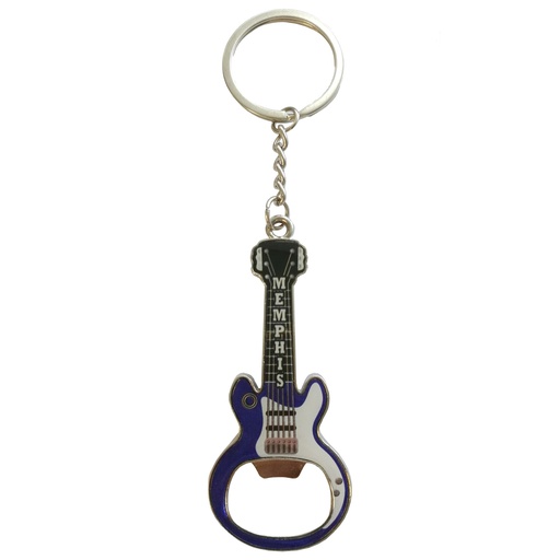 [M5456] Memphis Keychain/Bottle Opener - Blue Guitar