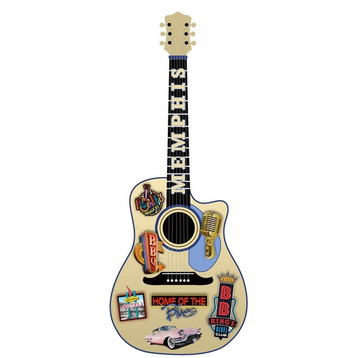[M5502] Memphis Keychain - Guitar Patches