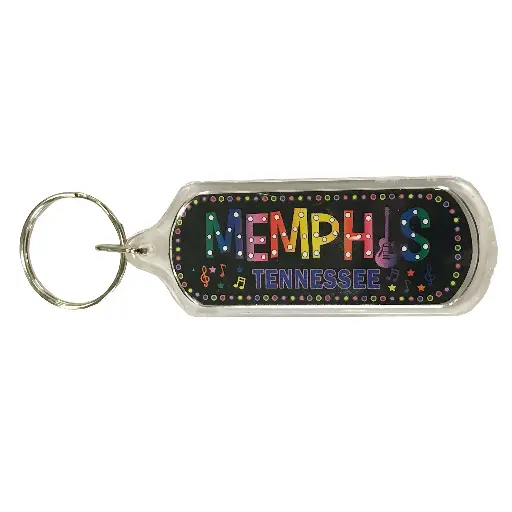 [M5734] Memphis Keychain - Oblong Colorful