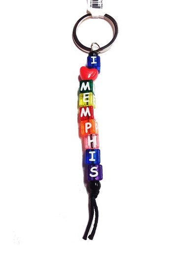 [M5837] Memphis Keychain - Block Dice Small