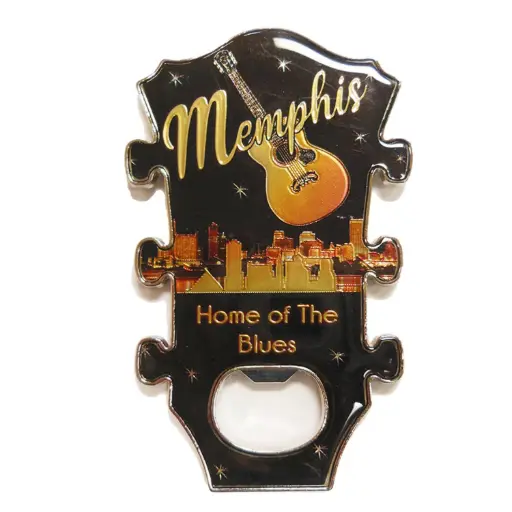 [M5924] Memphis Bottle Opener & Magnet - Guitar Neck