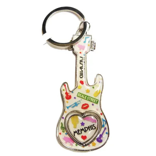 [M5940] Memphis Keychain - Icons Guitar Spinner