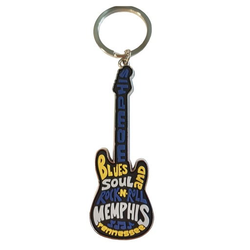 [M6274] Memphis Keychain - Guitar Funky PVC