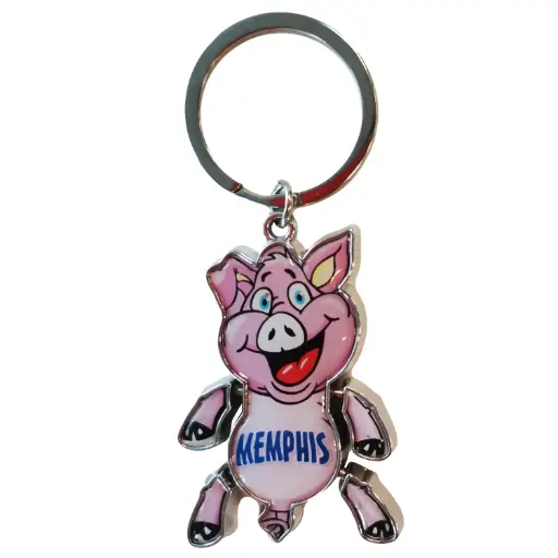 [M6396] Memphis Keychain - Piggy Swivel