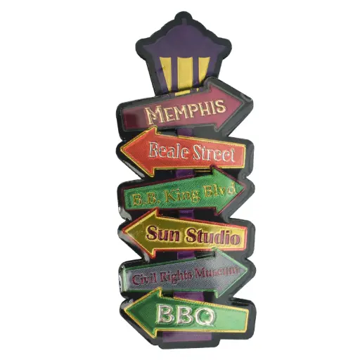 [M6720] Memphis Magnet - Lamp Post Foil Metallic