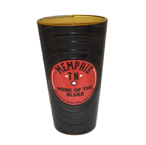 [M6781] Memphis Glass - Record Embossed, Pint