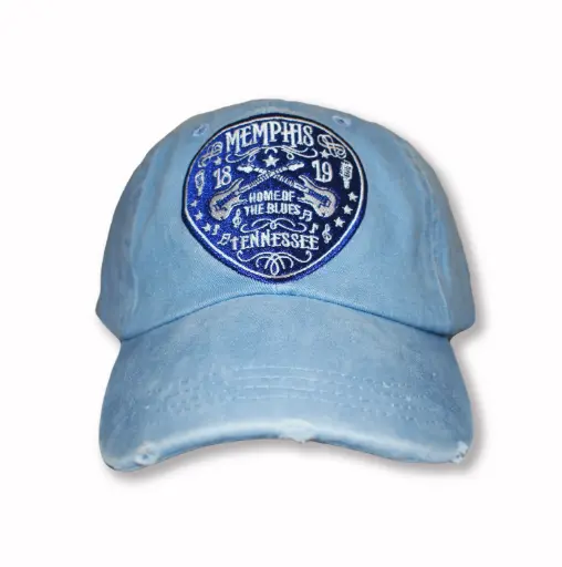 [M6797] Memphis Cap - Blue Demin Guitar Pick
