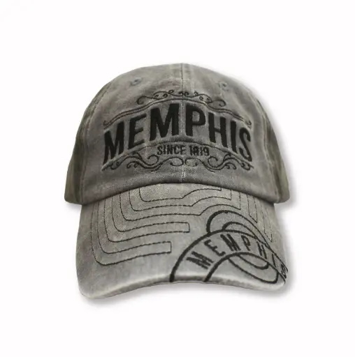 [M6799] Memphis Cap - Gray And Black Since 1819